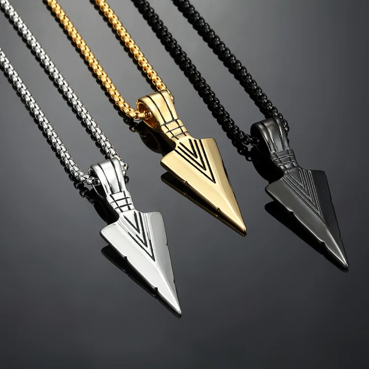 Hip Hop Arrow Pendant Necklace Creative Metal Matte Spearpoint Necklace Couple Jewelry Free Shipping Gift
Hip Hop Arrow Pendant Necklace Creative Metal Matte Spearpoint Necklace Couple Jewelry Free Shipping Gift
