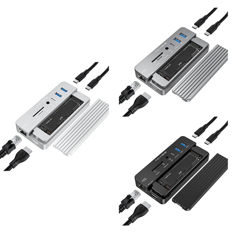 ACASIS 10 In 1 Docking Station USB-C 3.2 HUB 10Gbps With M.2 NVME And SATA SSD Enclosure HDMI-Compatible 100W PD For PC
ACASIS 10 In 1 Docking Station USB-C 3.2 HUB 10Gbps With M.2 NVME And SATA SSD Enclosure HDMI-Compatible 100W PD For PC