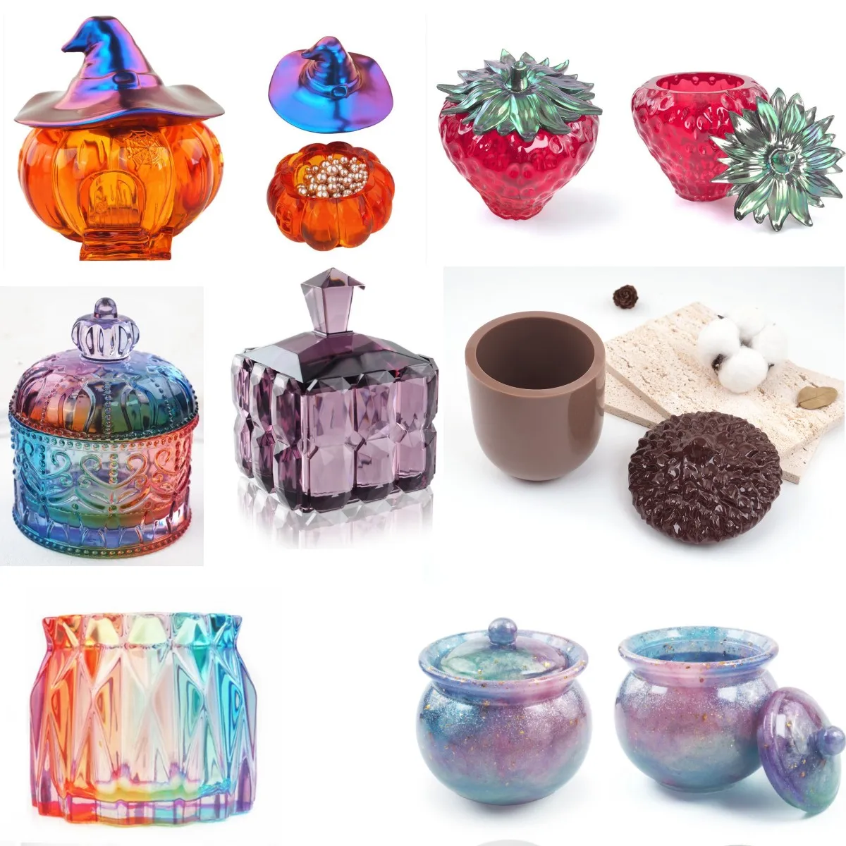 DIY Strawberry Resin Mold Pumpkin Storage Box Silicone Mould Jewelry Storage Bottle Home Decoration Strawberry Bottle Mold
DIY Strawberry Resin Mold Pumpkin Storage Box Silicone Mould Jewelry Storage Bottle Home Decoration Strawberry Bottle Mold