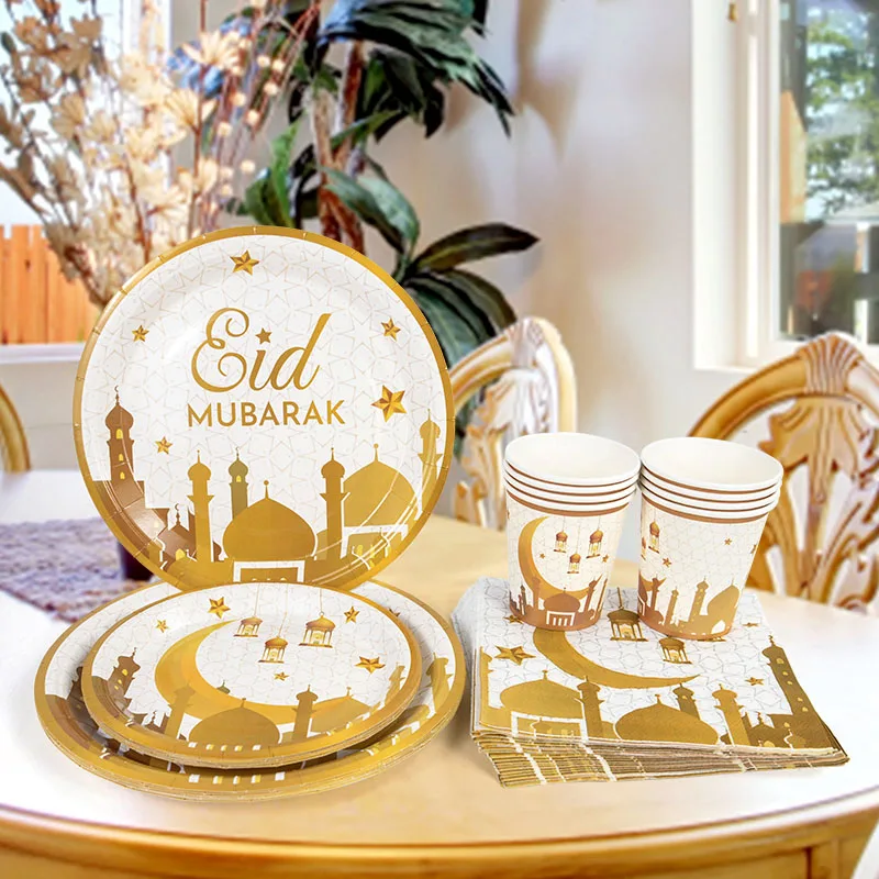 8/16pcs Eid Al-Fitr Mubarak Disposable Tableware Paper Set Ramadan Kareem Decoration For Home Muslim Islamic Eid Party Supply
8/16pcs Eid Al-Fitr Mubarak Disposable Tableware Paper Set Ramadan Kareem Decoration For Home Muslim Islamic Eid Party Supply