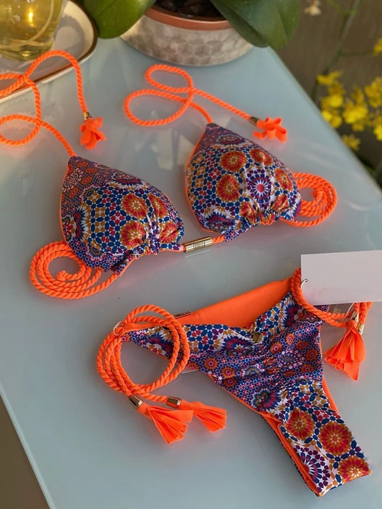2022 Floral Print String Bandage Bikini Set Swimwear Women Summer Sexy Push Up Bathing Suit Beachwear Halter Biqiuni Swimsuit
2022 Floral Print String Bandage Bikini Set Swimwear Women Summer Sexy Push Up Bathing Suit Beachwear Halter Biqiuni Swimsuit