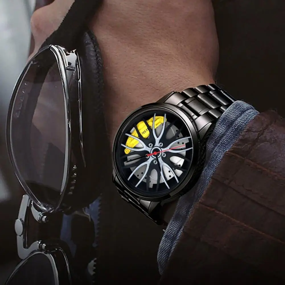 Metal Watch Stylish Men's Business Watch with Car Hub Design Polished Stainless Steel High Accuracy Quartz Movement Quartz
Metal Watch Stylish Men's Business Watch with Car Hub Design Polished Stainless Steel High Accuracy Quartz Movement Quartz