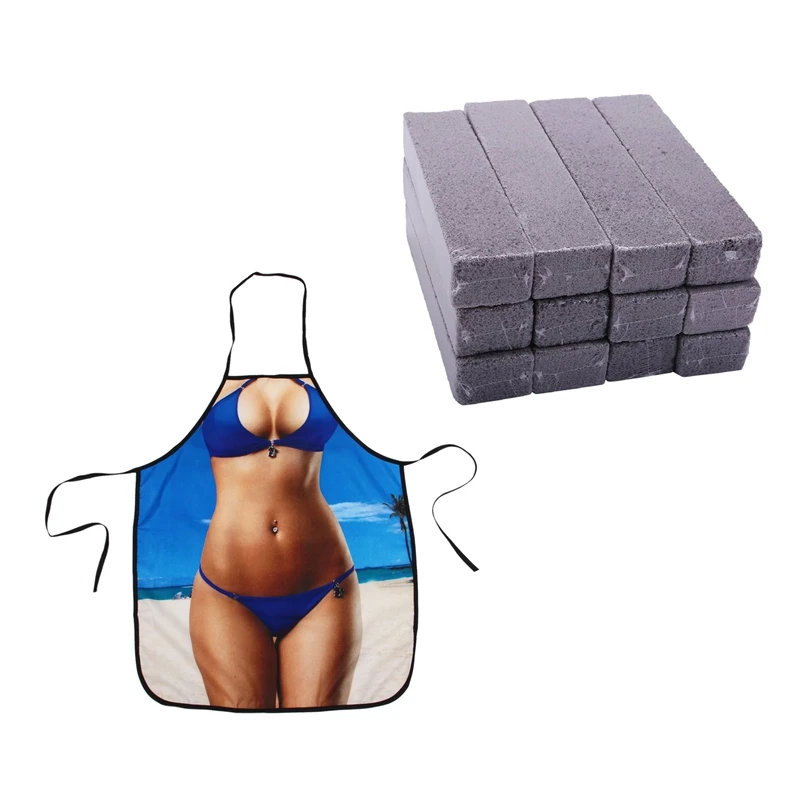 

Sexy Kitchen Apron Funny Creative Cooking Aprons With 10 Pieces Pumice Sticks Pumice Scouring Pad
