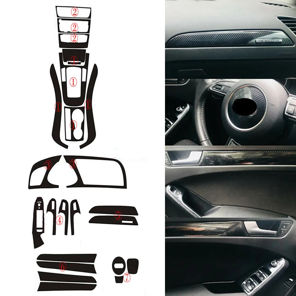 LHD Interior Center Console Sticker Decals For A4 2009-16 3D Carbon Fiber Black Molding PVC Body Decal Auto Fastener & Clip
LHD Interior Center Console Sticker Decals For A4 2009-16 3D Carbon Fiber Black Molding PVC Body Decal Auto Fastener & Clip