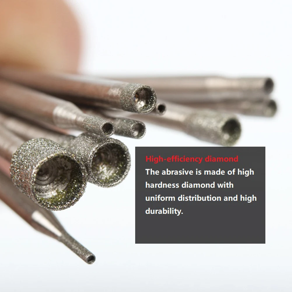 Bit Drill Bit For Glass Tile 10Pcs Burr Core Drill Bit Engraving 2.35mm Sleeve Shape 1/1.2/1.5/1.8/2/2.5/3/4mm
Bit Drill Bit For Glass Tile 10Pcs Burr Core Drill Bit Engraving 2.35mm Sleeve Shape 1/1.2/1.5/1.8/2/2.5/3/4mm
