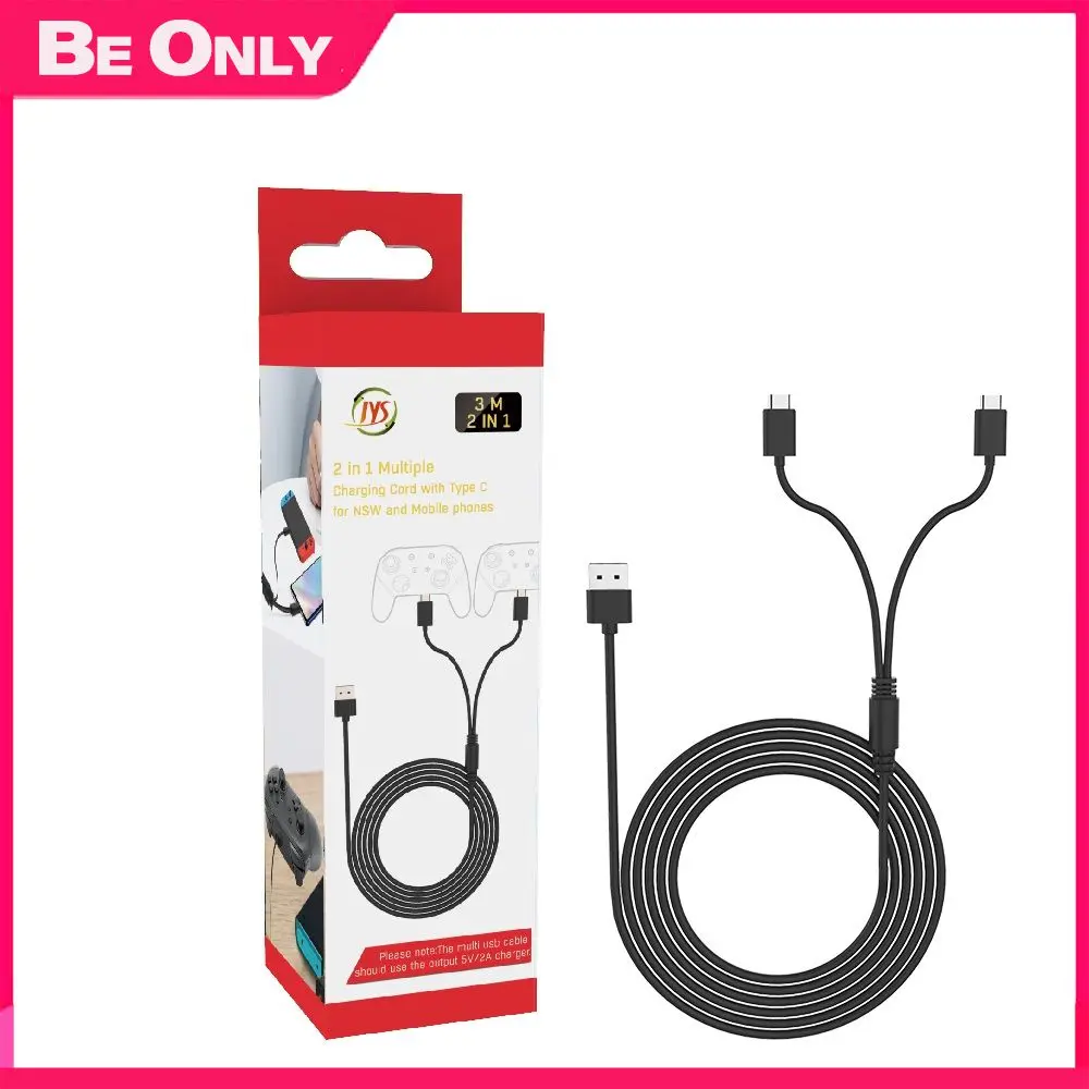 Widely Compatibility Gamepad Type-c Charging Cord Split Type Controller Type C Power Cord Long Cable Port 2 In 1 Charging Cord
Widely Compatibility Gamepad Type-c Charging Cord Split Type Controller Type C Power Cord Long Cable Port 2 In 1 Charging Cord