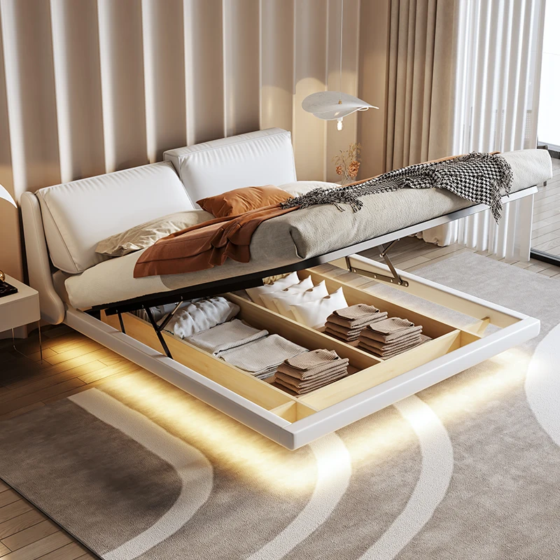 Italian extremely simple leather bed simple light luxury wedding bed solid wood high-end soft bag queen bed
Italian extremely simple leather bed simple light luxury wedding bed solid wood high-end soft bag queen bed