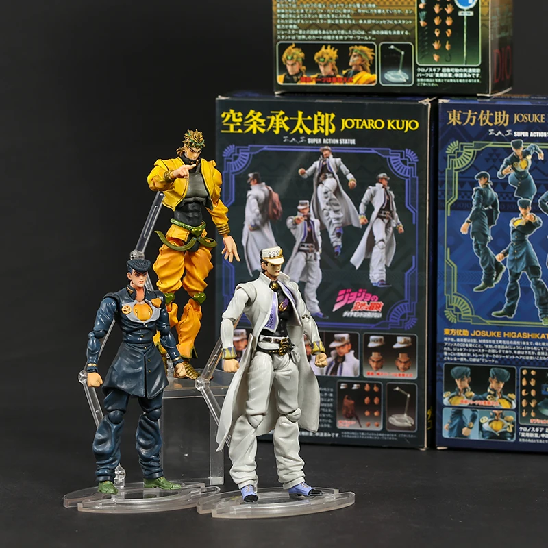 JoJo's Bizarre Adventure Josuke Higashikata / Kujo Jotaro / Dio Brando Joints Moveable Action Figure Toy Display Statue 
JoJo's Bizarre Adventure Josuke Higashikata / Kujo Jotaro / Dio Brando Joints Moveable Action Figure Toy Display Statue