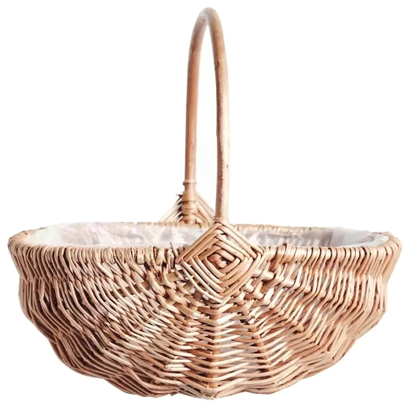 5X Woven Flower Basket Storage Basket Weaving Basket For Wedding Flower Storage Basket Kitchen Foods Organizer
5X Woven Flower Basket Storage Basket Weaving Basket For Wedding Flower Storage Basket Kitchen Foods Organizer