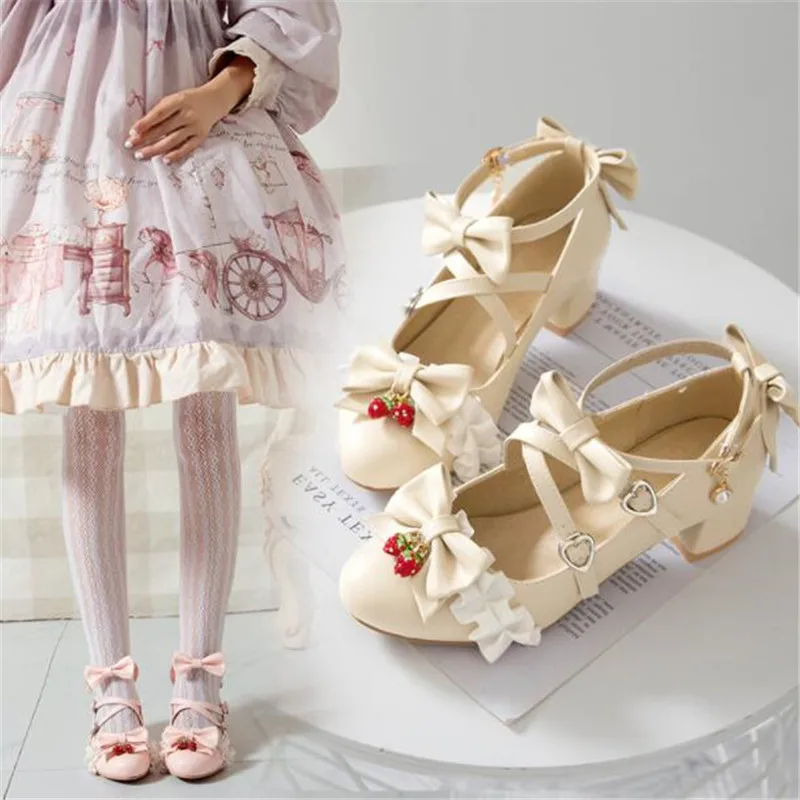 Children High Heels Shoes School Students Lolita Girls Princess Shoe Bowknot PU Leather Shoe Heel height 4CM
Children High Heels Shoes School Students Lolita Girls Princess Shoe Bowknot PU Leather Shoe Heel height 4CM