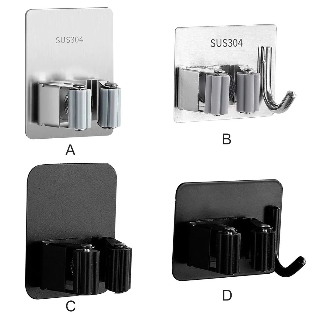 Wall Mounted Broom Mop Holder Kitchen Utensil Rack Bathroom Adhesive Tools Clip Stainless Steel Mop Clip Storage Hook 
Wall Mounted Broom Mop Holder Kitchen Utensil Rack Bathroom Adhesive Tools Clip Stainless Steel Mop Clip Storage Hook
