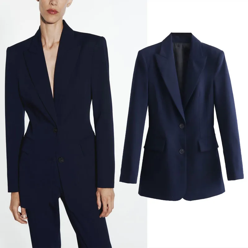 TRAF Women Chic Fitted Blazer 2023 Fashion Solid Long Sleeve Lapel Jackets Woman Vintage Flap Pockets Button Blazer Autumn New
TRAF Women Chic Fitted Blazer 2023 Fashion Solid Long Sleeve Lapel Jackets Woman Vintage Flap Pockets Button Blazer Autumn New