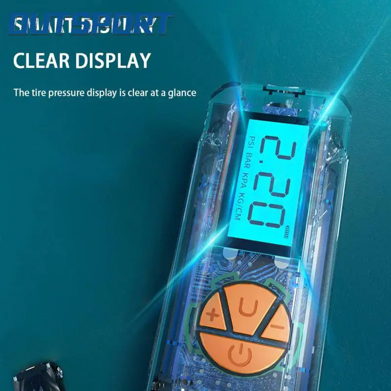4000mah Bicycle Tire Air Pump Led Lights Wireless Motorcycles Inflatable Pump Precise Pressure Measurement Car Tire Inflator
4000mah Bicycle Tire Air Pump Led Lights Wireless Motorcycles Inflatable Pump Precise Pressure Measurement Car Tire Inflator