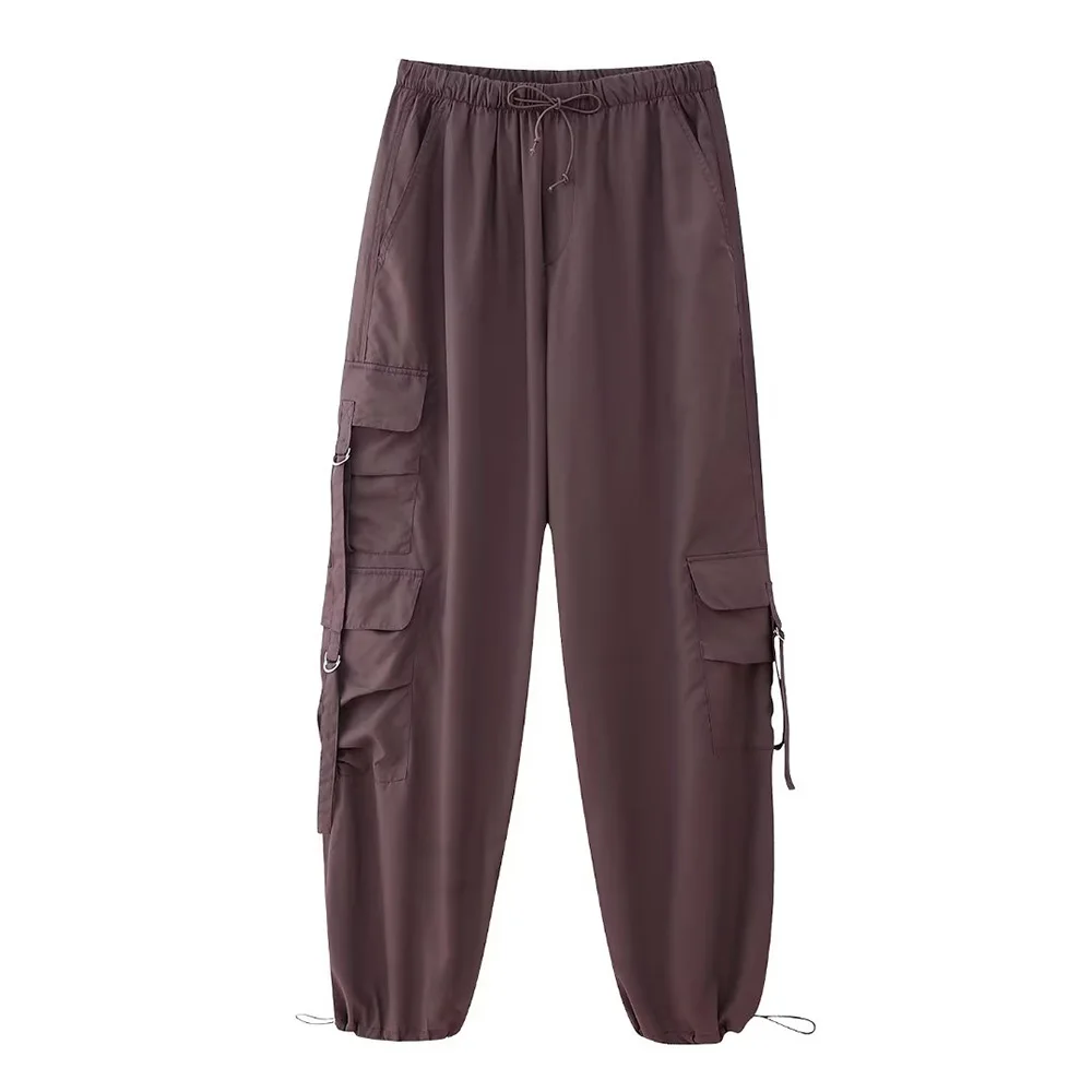 PB&ZA Women Parachute Pants Casual Cargo Pants Pockets Drawstring Full-Length Vintage Streetwear Loose Trousers Female7385541
PB&ZA Women Parachute Pants Casual Cargo Pants Pockets Drawstring Full-Length Vintage Streetwear Loose Trousers Female7385541