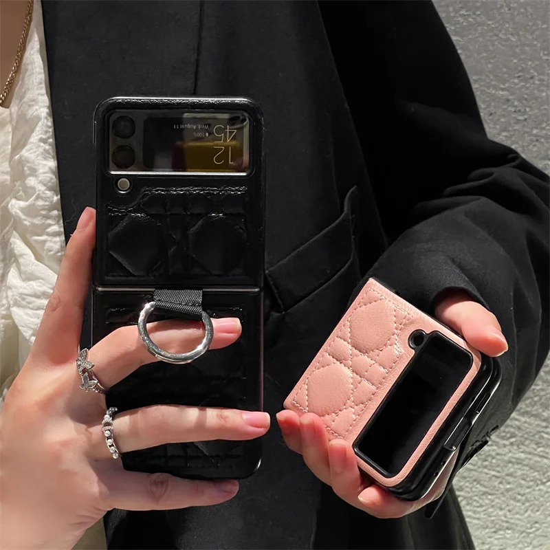 Luxury Geometric Pattern Leather Phone Case For Samsung Galaxy Z Flip 4 3 Cover Cute Ring Shockproof Case For Z Flip3 Flip4 5G
Luxury Geometric Pattern Leather Phone Case For Samsung Galaxy Z Flip 4 3 Cover Cute Ring Shockproof Case For Z Flip3 Flip4 5G