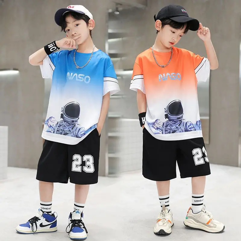 Boys Summer Quick-dry Basketball Jersey Sports Short Sleeve Suits 5-14 Years Kids 2pcs T-shirts+Shorts Ropa Conjuntos Para Niños 
Boys Summer Quick-dry Basketball Jersey Sports Short Sleeve Suits 5-14 Years Kids 2pcs T-shirts+Shorts Ropa Conjuntos Para Niños