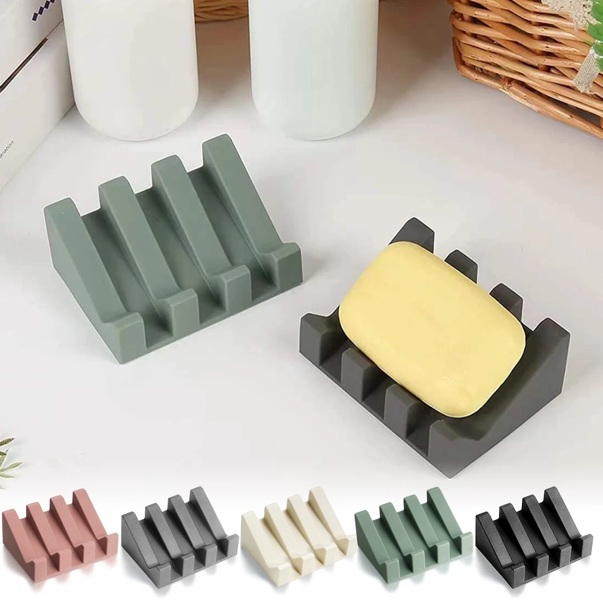 Creative Tilt Drain Soap Dish Holder Silicone Soap Box Household Soap Storage Rack Accessories for Shower Bathroom Supplies
Creative Tilt Drain Soap Dish Holder Silicone Soap Box Household Soap Storage Rack Accessories for Shower Bathroom Supplies