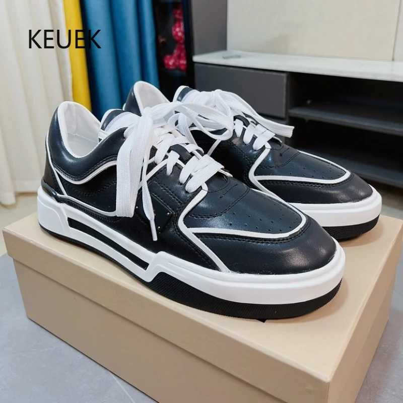 New Design Men Casual Shoes Genuine Leather Lace-Up Skater Shoes Outdoor Sneakers Luxury Zapatos Hombre Flats 6C
New Design Men Casual Shoes Genuine Leather Lace-Up Skater Shoes Outdoor Sneakers Luxury Zapatos Hombre Flats 6C