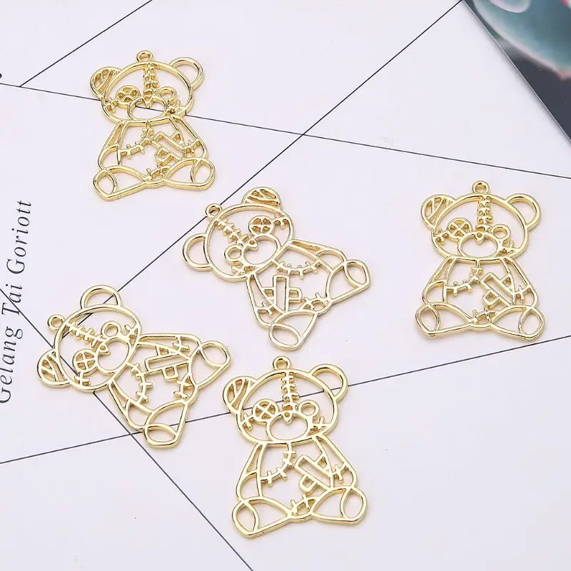 41XC 5Pcs Broken Toy Bear Metal Frame Pendant Open Bezel Setting For UV Resin Jewelry
41XC 5Pcs Broken Toy Bear Metal Frame Pendant Open Bezel Setting For UV Resin Jewelry