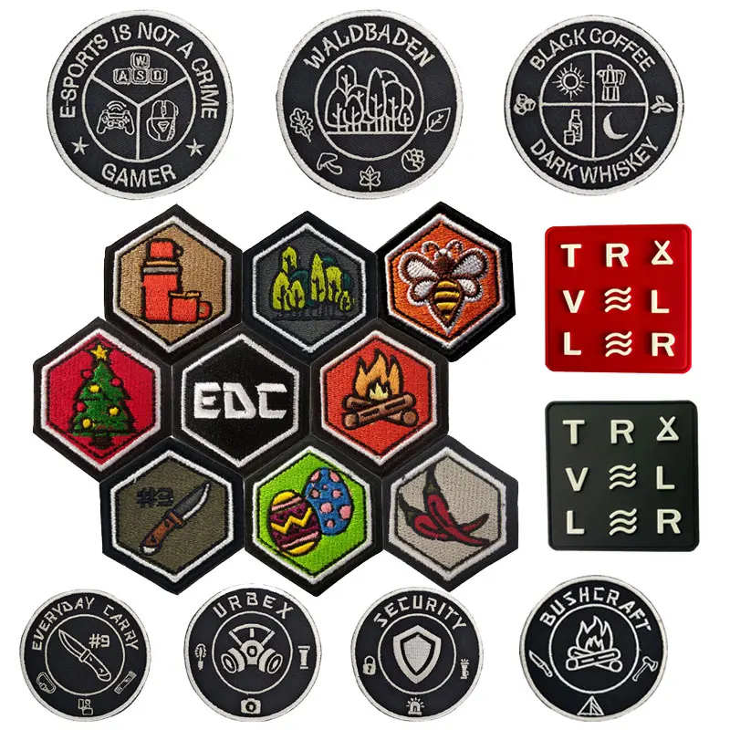 New Black and White Embroidery Pattern Velcro Forest Campfire Outdoor Camping Gaming Badge Backpack Decorative Cloth Stickers
New Black and White Embroidery Pattern Velcro Forest Campfire Outdoor Camping Gaming Badge Backpack Decorative Cloth Stickers
