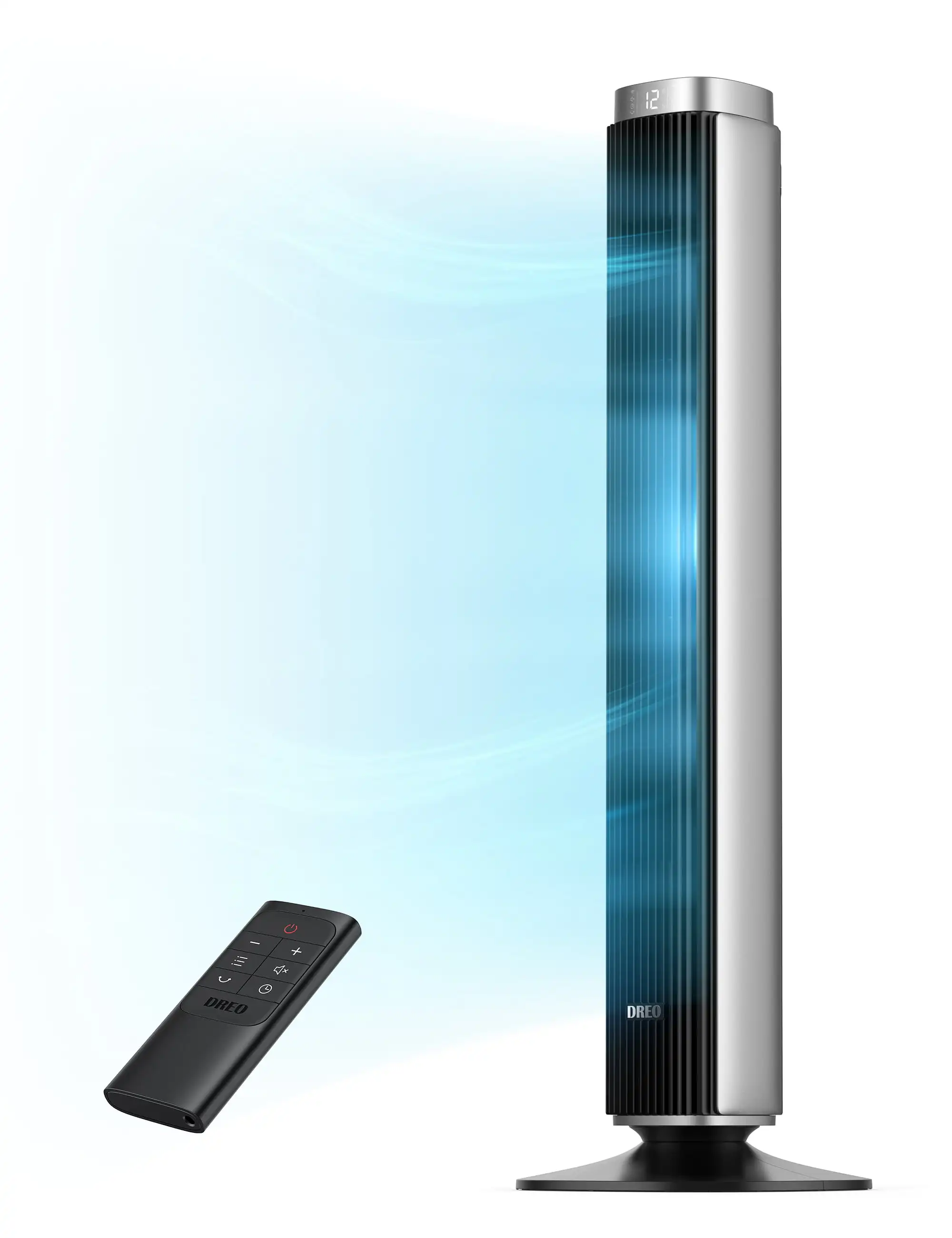 42'' Large Tower Fan with Remote, 25 DB Quiet DC Portable Bladeless Fan, 90° Oscillating,12H Timer, 9 Speeds,4 Modes, LED Displ
42'' Large Tower Fan with Remote, 25 DB Quiet DC Portable Bladeless Fan, 90° Oscillating,12H Timer, 9 Speeds,4 Modes, LED Displ