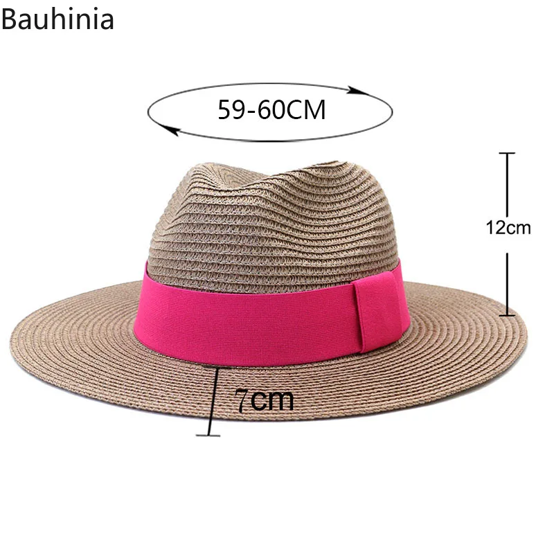 Bauhinia New Women Summer Wide Brim Straw Sun Hat 60CM Outdoor Travel Beach Hat Panama Jazz Fedora Hat
Bauhinia New Women Summer Wide Brim Straw Sun Hat 60CM Outdoor Travel Beach Hat Panama Jazz Fedora Hat