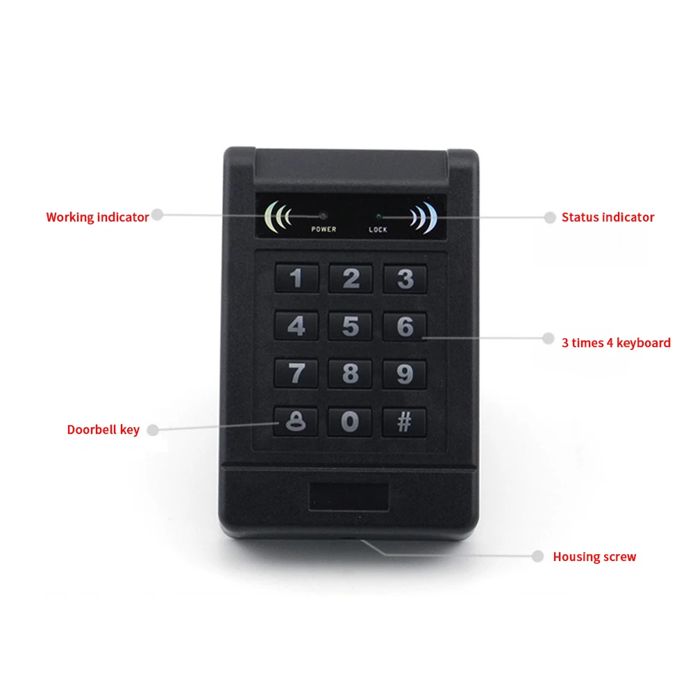 Keypad Password Home Security Office Electronic Proximity Card With Cables Doorbell Door Access Controller Button Control House
Keypad Password Home Security Office Electronic Proximity Card With Cables Doorbell Door Access Controller Button Control House