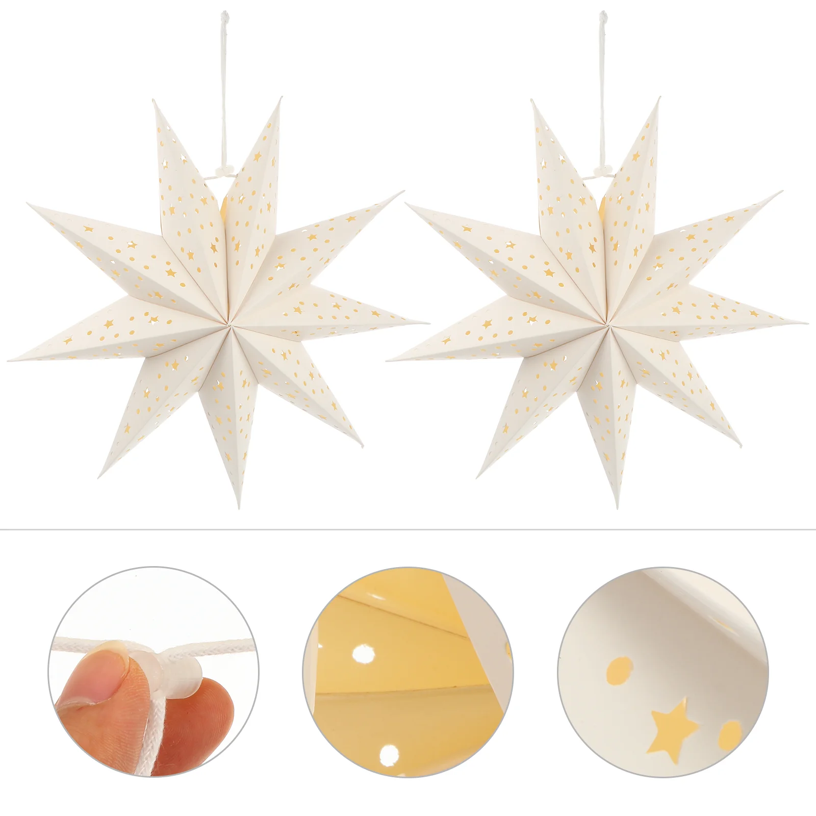 3 Pcs Outdoor Light Christmas Lampshade Decorative Shades Star Hanging Accessory Paper Pendant
3 Pcs Outdoor Light Christmas Lampshade Decorative Shades Star Hanging Accessory Paper Pendant