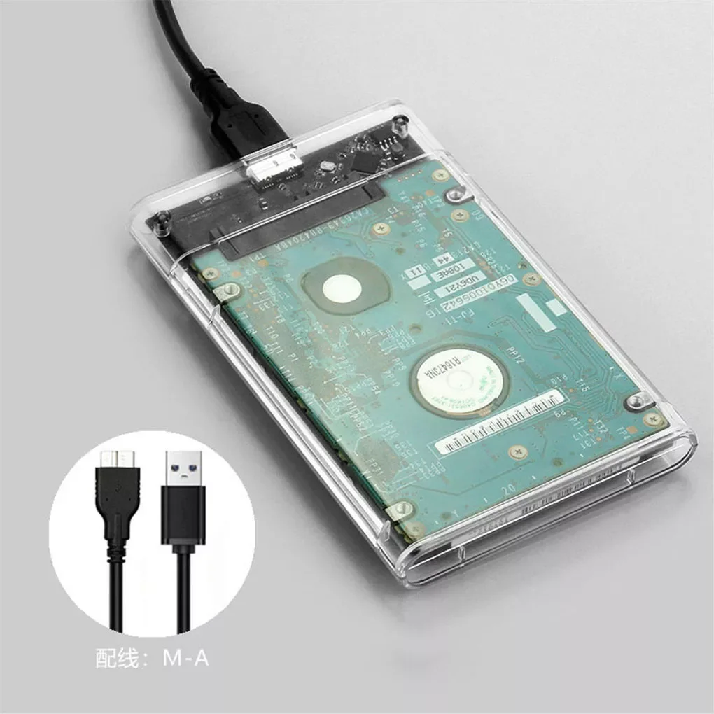 HDD Enclosure 2.5-inch USB 3.0 Hard Drive Case High Data Transmission Speed SSD Transparent Box
HDD Enclosure 2.5-inch USB 3.0 Hard Drive Case High Data Transmission Speed SSD Transparent Box