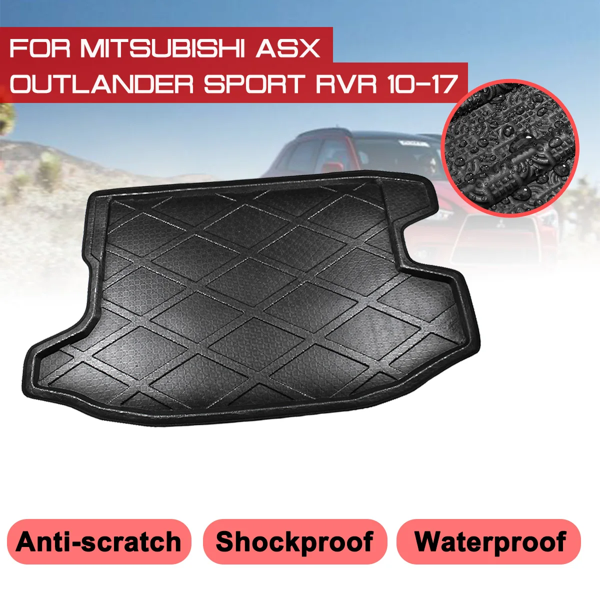 Для Mitsubishi ASX Outlander Sport RVR 2010-2017, коврик для багажника автомобиля, водонепроницаемые напольные коврики, коврик для защиты от грязи, подкладка для груза
Для Mitsubishi ASX Outlander Sport RVR 2010-2017, коврик для багажника автомобиля, водонепроницаемые напольные коврики, коврик для защиты от грязи, подкладка для груза