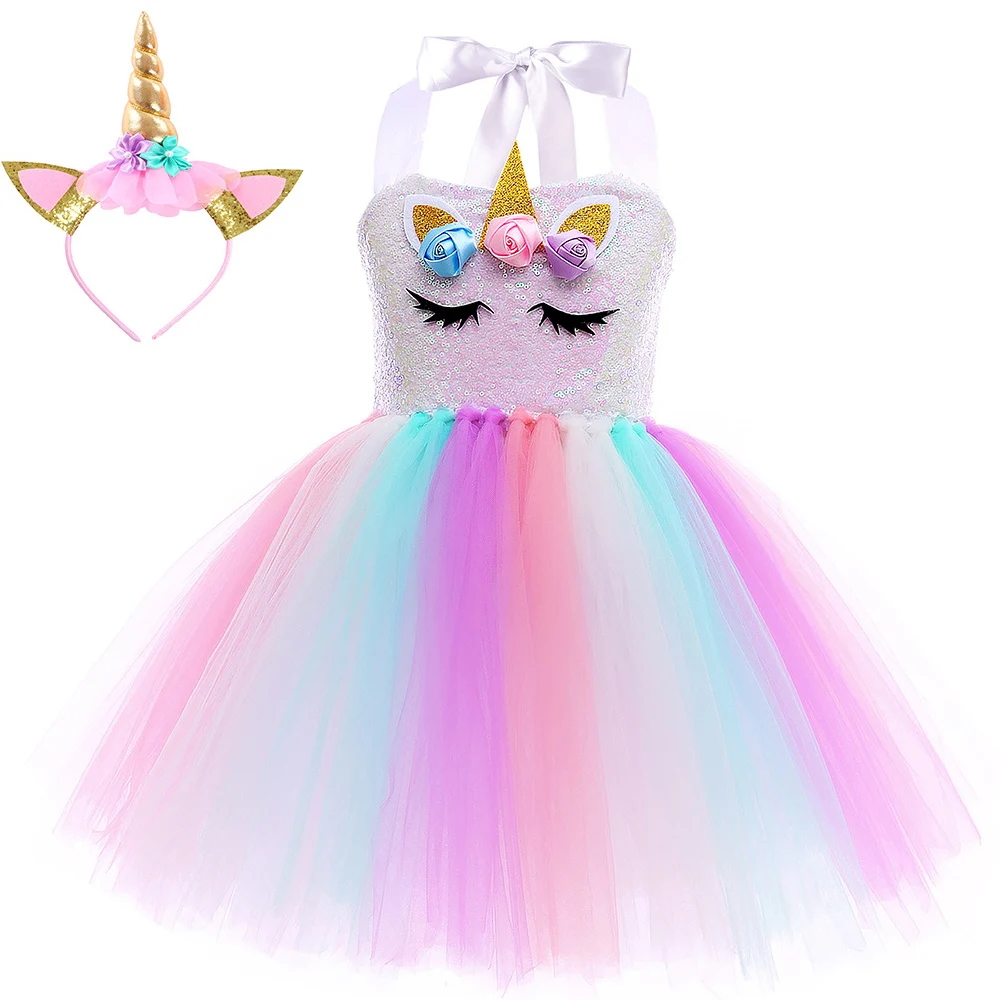 VigoAnne Glitter Tulle Girls Unicorn Dress Headband Toddler Baby Girl Unicorns Costumes Birthday Dresses Kid Clothes 3-8 Years
VigoAnne Glitter Tulle Girls Unicorn Dress Headband Toddler Baby Girl Unicorns Costumes Birthday Dresses Kid Clothes 3-8 Years