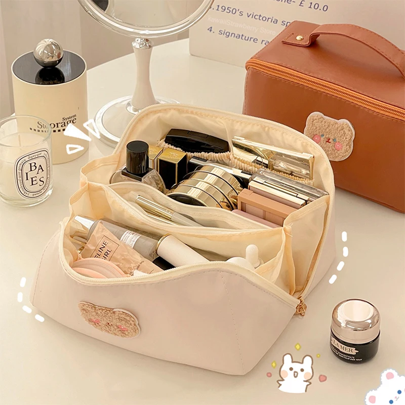 Kawaii Bear Makeup Bag Cute PU Travel Organizer Korean Cosmetic Pouch Large Portable Storage Bag Make Up Bag Gift For Women Girl
Kawaii Bear Makeup Bag Cute PU Travel Organizer Korean Cosmetic Pouch Large Portable Storage Bag Make Up Bag Gift For Women Girl