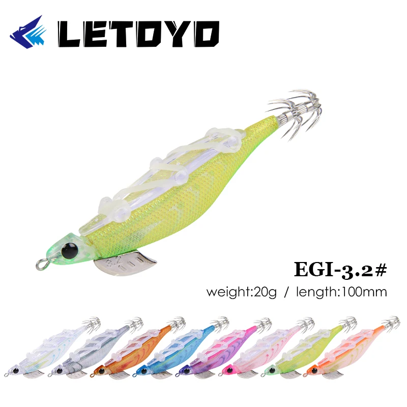 LETOYO Eging Egi 3.2# 123mm 20g Squid Fishing Lure Casting Sinking Squid Jig Search Luminous Squid Hook Cuttlefish Octopus Baits
LETOYO Eging Egi 3.2# 123mm 20g Squid Fishing Lure Casting Sinking Squid Jig Search Luminous Squid Hook Cuttlefish Octopus Baits