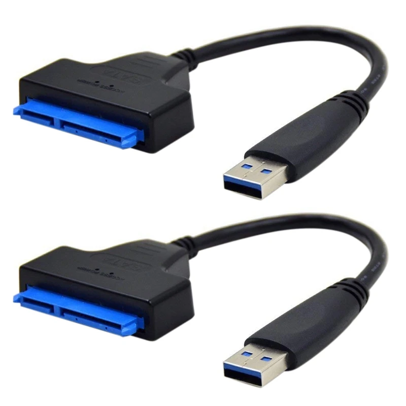 2X USB 3.0 to SATA Adapter Cable for 2.5 Inch SSD/HDD Drives - SATA to USB 3.0 External Converter and Cable
2X USB 3.0 to SATA Adapter Cable for 2.5 Inch SSD/HDD Drives - SATA to USB 3.0 External Converter and Cable