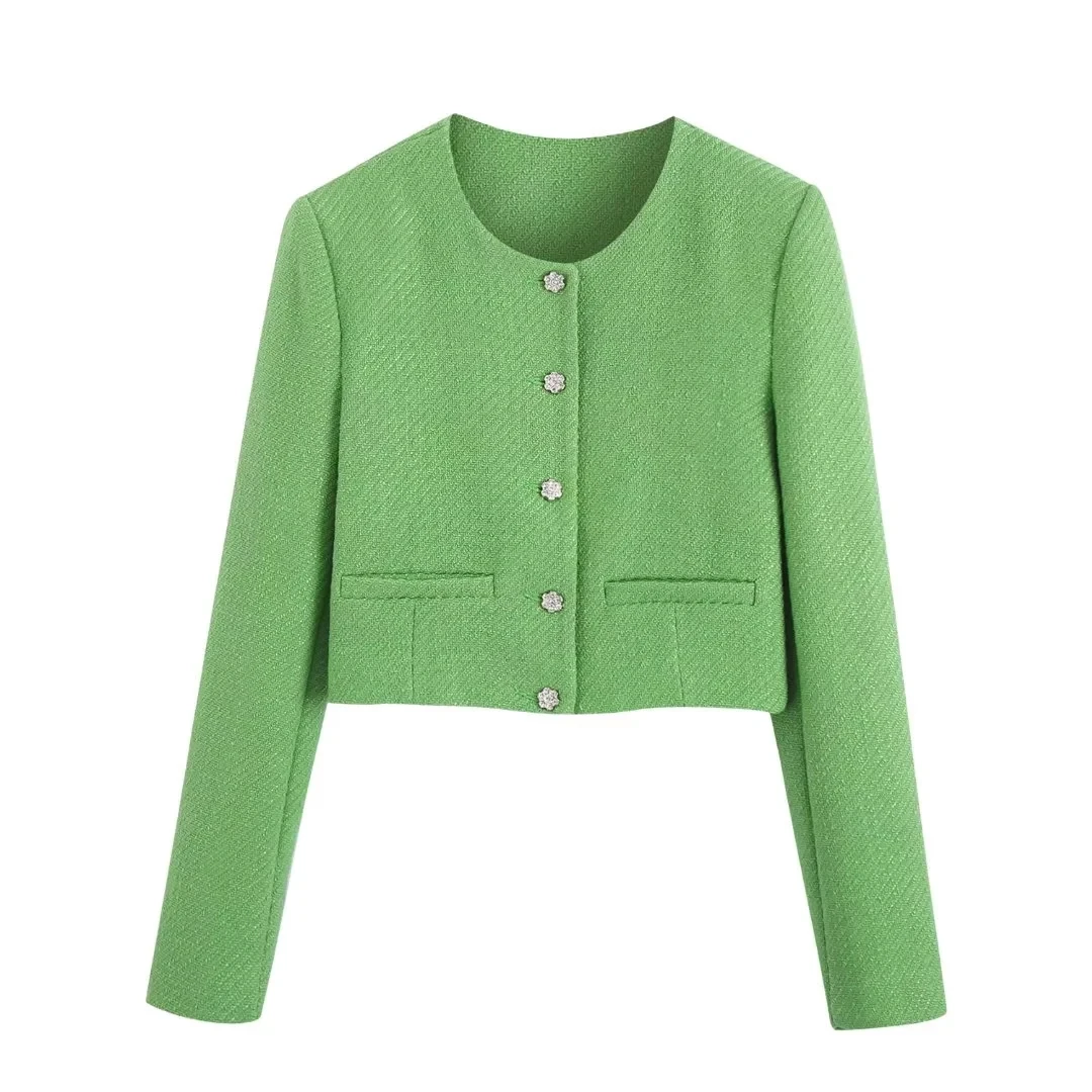 XITIMEAO Women Fashion Tweed Cropped Jacket Coat Vintage Long Sleeve Front Bejewelled Button Female Outerwear Chic Tops
XITIMEAO Women Fashion Tweed Cropped Jacket Coat Vintage Long Sleeve Front Bejewelled Button Female Outerwear Chic Tops