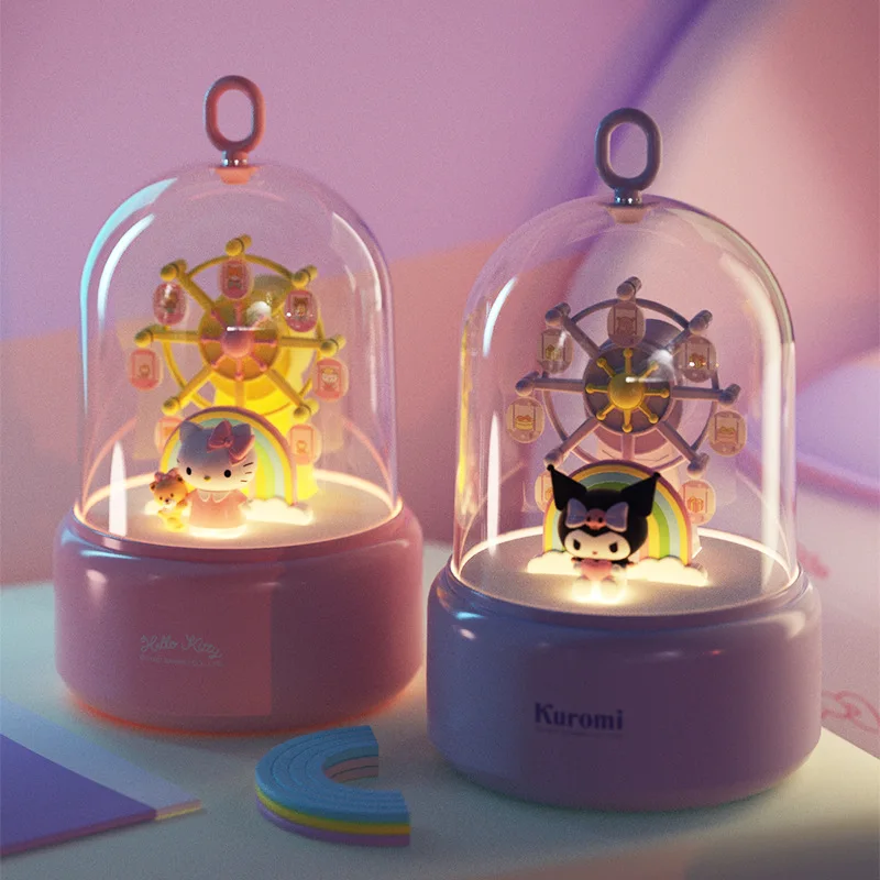 Hello Kitty Ferris Wheel Light with Music Sanrio Cinnamoroll Kuromi Cartoon Creative Carousel Music Box Cute Decoration Ornament
Hello Kitty Ferris Wheel Light with Music Sanrio Cinnamoroll Kuromi Cartoon Creative Carousel Music Box Cute Decoration Ornament