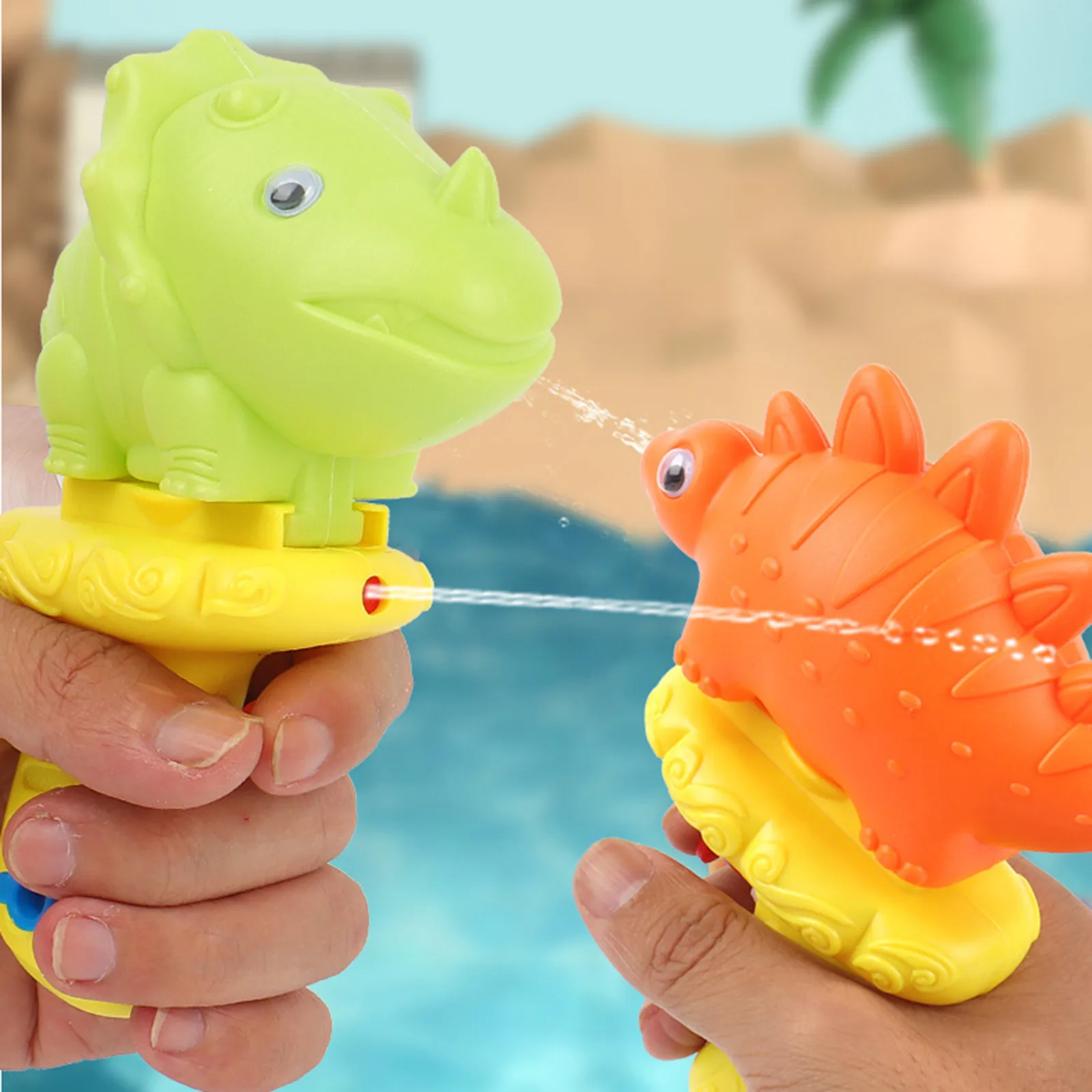 Kawaii Dinosaur Mini Bared Water Toys Water Gun Creative Cartoon Pressurized Water Summer Children's Toys pistola de agua New
Kawaii Dinosaur Mini Bared Water Toys Water Gun Creative Cartoon Pressurized Water Summer Children's Toys pistola de agua New