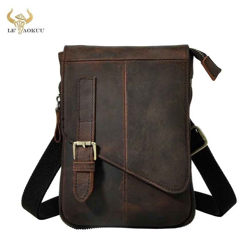 

Quality Real Leather Male Casual Multifunction messenger Satchel Tablet Shoulder bag Fanny Waist Belt Pack Men 611-6-d