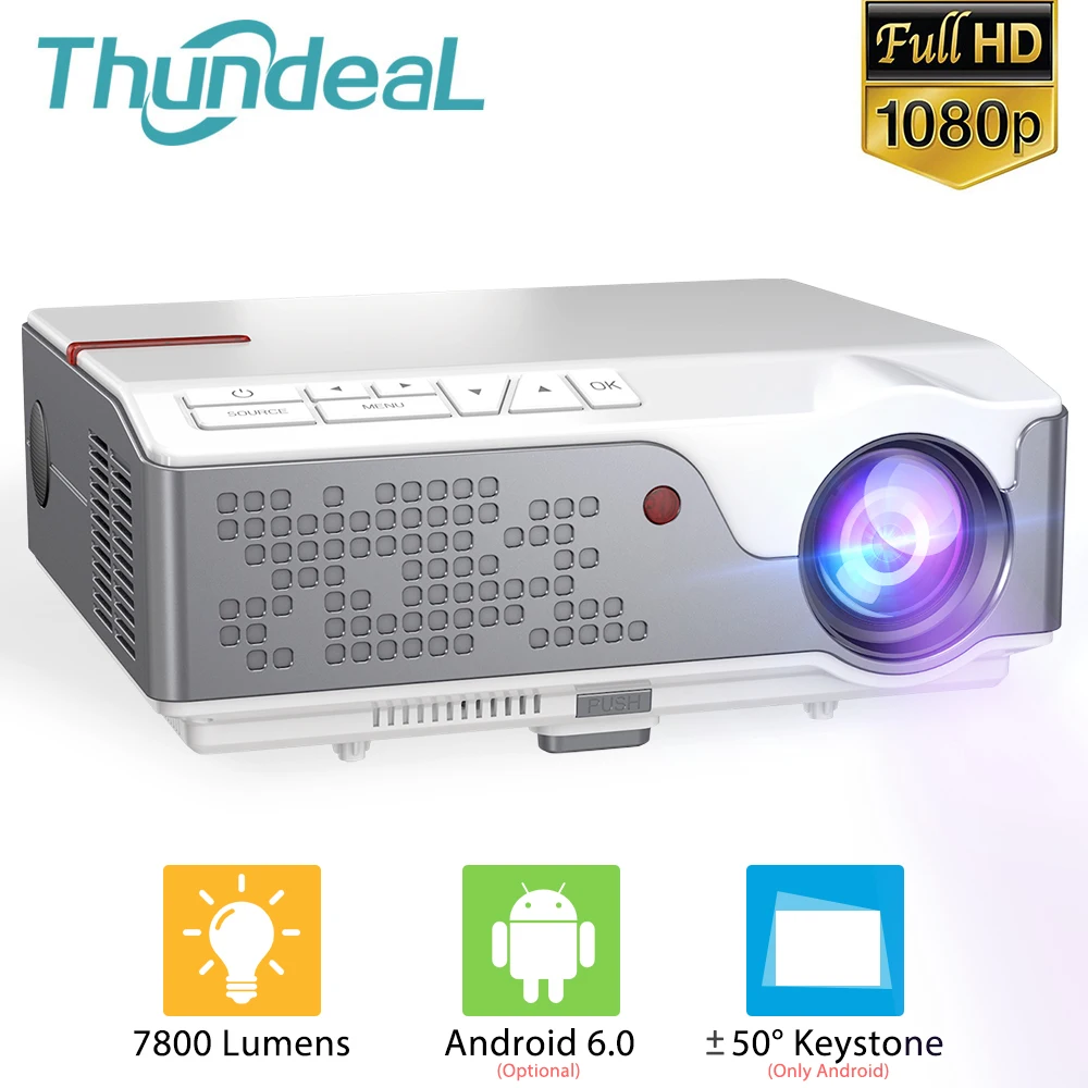 

ThundeaL Full HD 1080P Projector TD96 TD96W Android WiFi LED Proyector Native 1920 x 1080P 3D Home Theater Smart Phone Beamer