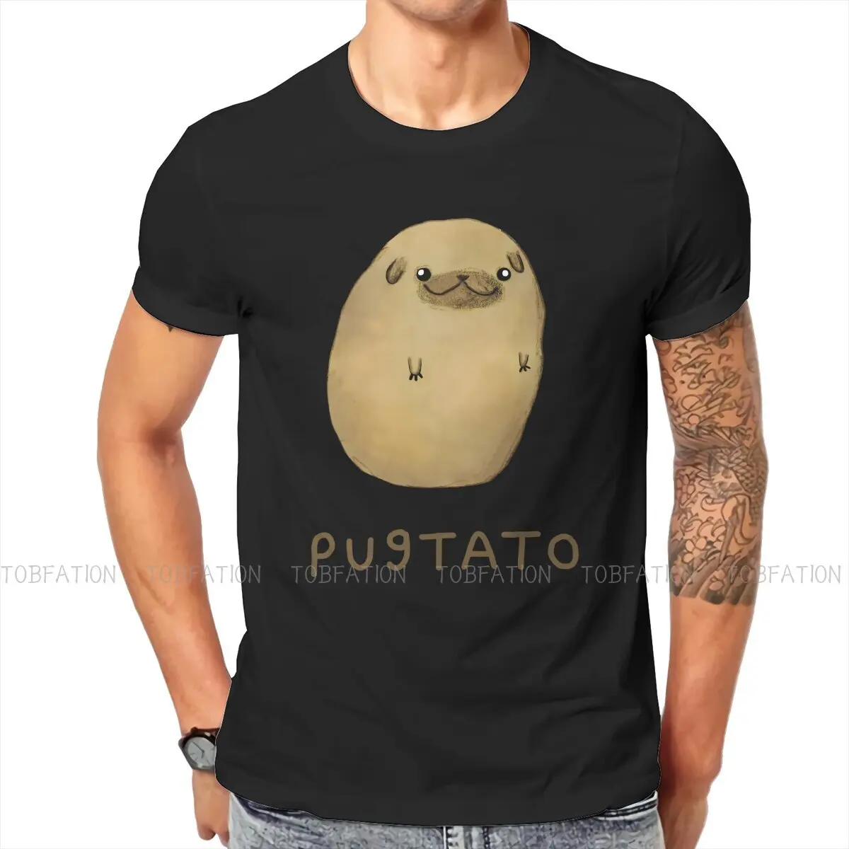 

Графическая футболка Pugtato, дизайнерские топы в виде мема, женская футболка с коротким рукавом, специальная идея для подарка