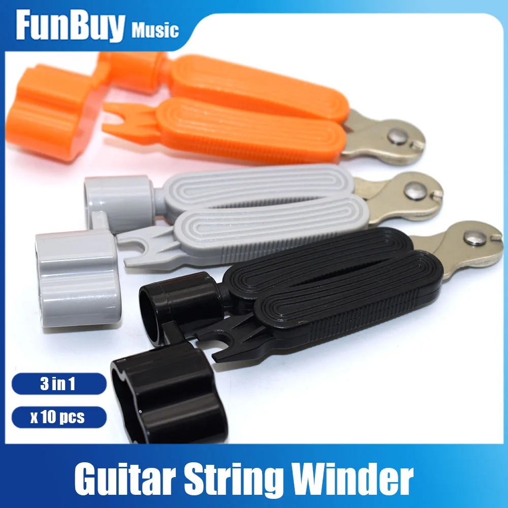 10pcs 3 in 1 Multifunction Guitar String Winder String Pin Puller String Cutter Guitar Tool Guitar Accessories
10pcs 3 in 1 Multifunction Guitar String Winder String Pin Puller String Cutter Guitar Tool Guitar Accessories