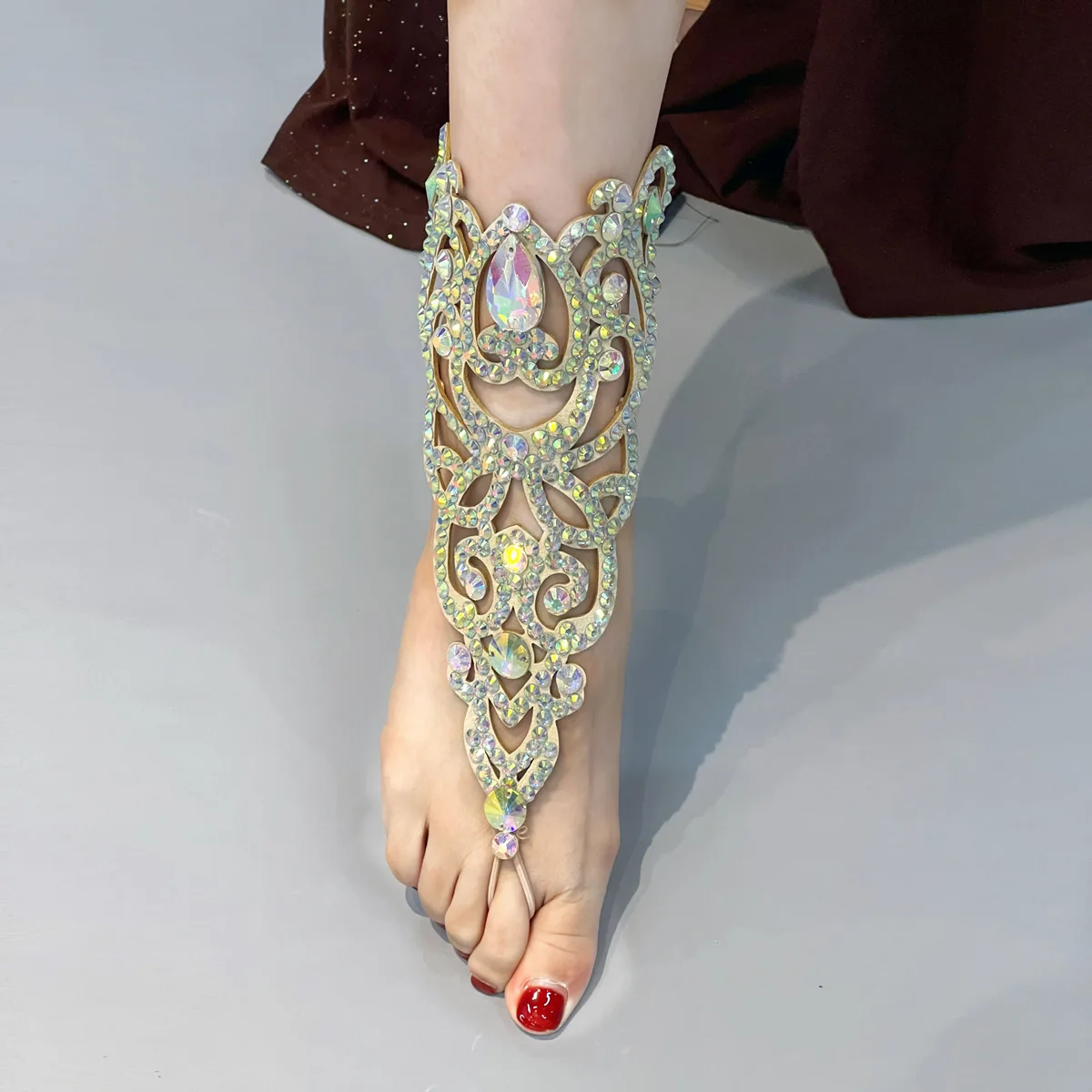 Women Sexy Belly Dancing Jewelry Hand Ankle Bracelet Shinning Rhinestones
Women Sexy Belly Dancing Jewelry Hand Ankle Bracelet Shinning Rhinestones
