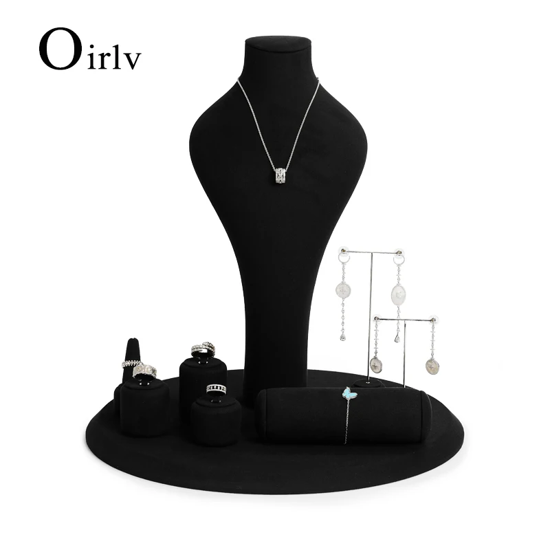 Oirlv Jewelry Display Rack Stand Black Jewelry Holder Velvet Ring Earrings Bracelet Necklace Jewelry Stand For Jewelry Showcase
Oirlv Jewelry Display Rack Stand Black Jewelry Holder Velvet Ring Earrings Bracelet Necklace Jewelry Stand For Jewelry Showcase
