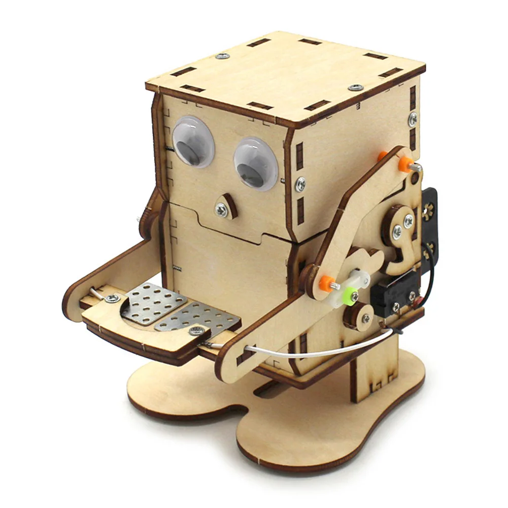 Wooden Coin-eating Robot Diy Science Technology Making Inventions walking robot dump truck Scientific Experiment Educational Toy
Wooden Coin-eating Robot Diy Science Technology Making Inventions walking robot dump truck Scientific Experiment Educational Toy