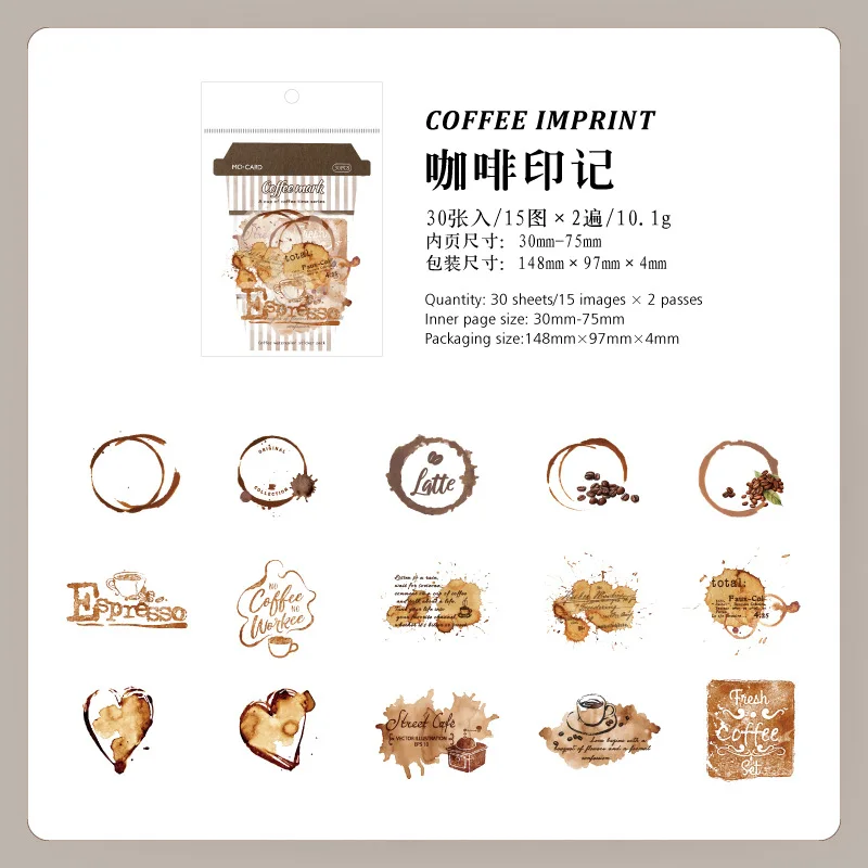 Набор из 30 стикеров Alideco "Время для чашки кофе"
Набор из 30 стикеров Alideco "Время для чашки кофе"