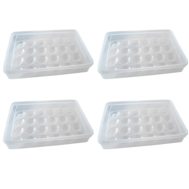 4X Egg Holder For Refrigerator, Deviled Egg Tray Carrier With Lid Fridge Egg Storage Stackable Plastic Egg Containers
4X Egg Holder For Refrigerator, Deviled Egg Tray Carrier With Lid Fridge Egg Storage Stackable Plastic Egg Containers