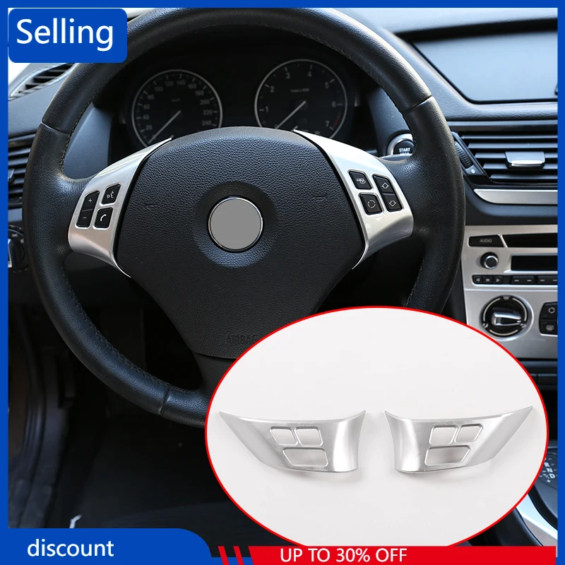 Car Steering Wheel Button Frame For BMW X1 E84 2010-2013 For BMW E90 E92 3 Series 2005-2012 ABS Chrome Accessories Silver 2 Pcs
Car Steering Wheel Button Frame For BMW X1 E84 2010-2013 For BMW E90 E92 3 Series 2005-2012 ABS Chrome Accessories Silver 2 Pcs