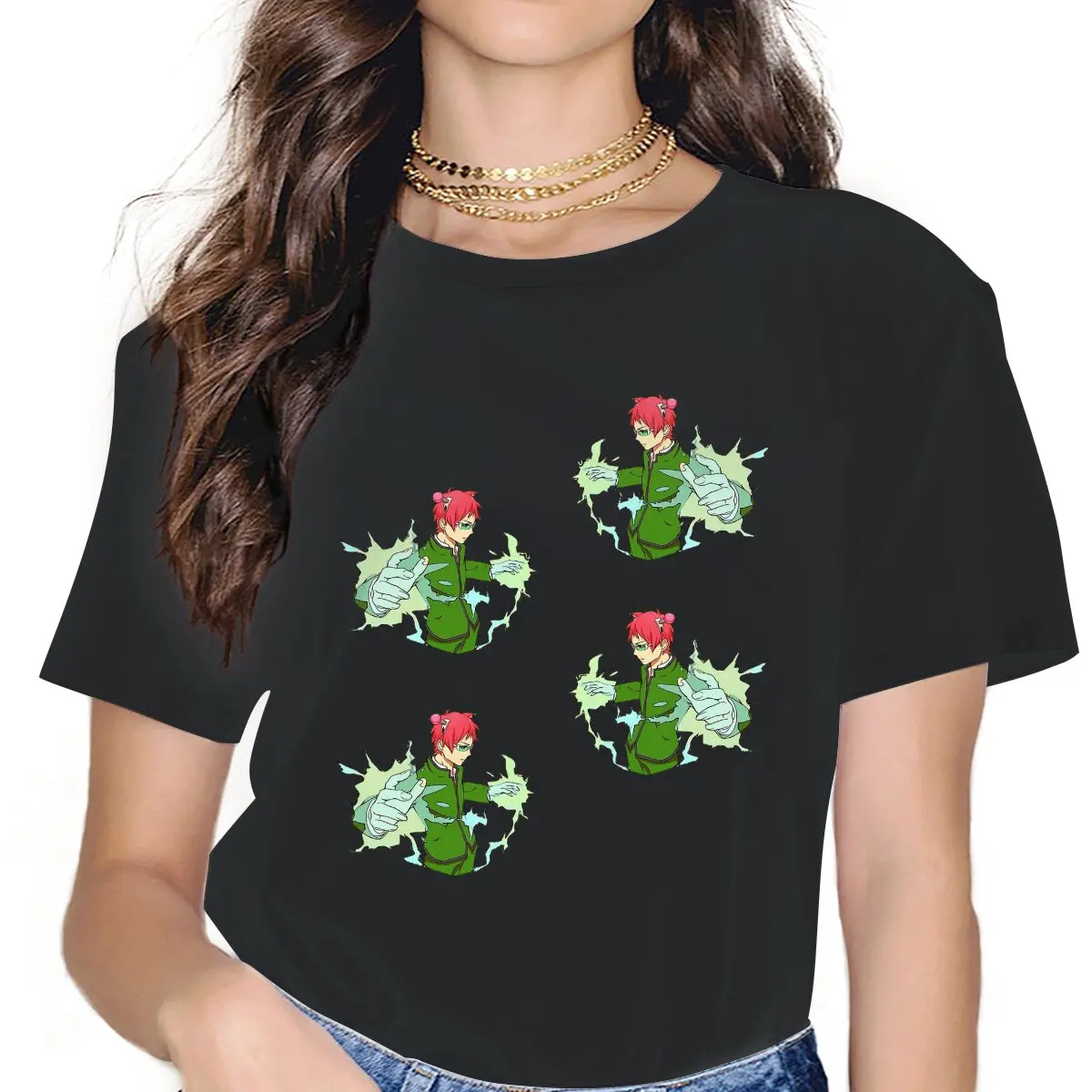 Disastrous Life of Saiki K Sweet Girls Women T-Shirt Saiki Kusuo no Ψ-nan 5XL Blusas Harajuku Casual Short Sleeve
Disastrous Life of Saiki K Sweet Girls Women T-Shirt Saiki Kusuo no Ψ-nan 5XL Blusas Harajuku Casual Short Sleeve