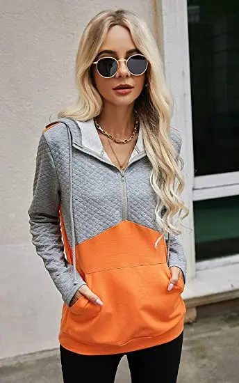 New Women's Fashion Top Loose Stitching Hooded Zipper Pocket Long Sleeve Casual Hoodie Contrast Panel Pocket Hoodie Sweatshirt
New Women's Fashion Top Loose Stitching Hooded Zipper Pocket Long Sleeve Casual Hoodie Contrast Panel Pocket Hoodie Sweatshirt