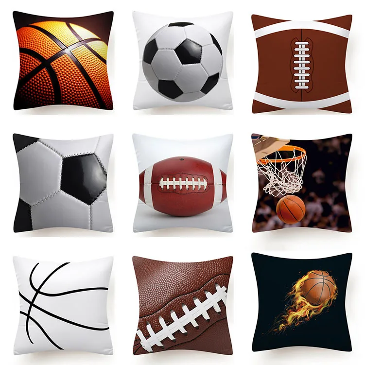 Football Basketball Rugby Printed Pillow Case 45x45cm Pillowcase Home Decor Cushion Cover Sofa Car Decorative Throw Pillow Cover
Football Basketball Rugby Printed Pillow Case 45x45cm Pillowcase Home Decor Cushion Cover Sofa Car Decorative Throw Pillow Cover